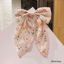 Load image into Gallery viewer, Polka Dot Floral Print Hair Clips Girls Daisy Bow Hairpin Pastoral Retro Style Barrettes Big Bowknot Hairpin Hair Accessories

