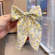 Load image into Gallery viewer, Polka Dot Floral Print Hair Clips Girls Daisy Bow Hairpin Pastoral Retro Style Barrettes Big Bowknot Hairpin Hair Accessories
