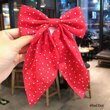 Load image into Gallery viewer, Polka Dot Floral Print Hair Clips Girls Daisy Bow Hairpin Pastoral Retro Style Barrettes Big Bowknot Hairpin Hair Accessories
