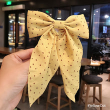Load image into Gallery viewer, Polka Dot Floral Print Hair Clips Girls Daisy Bow Hairpin Pastoral Retro Style Barrettes Big Bowknot Hairpin Hair Accessories
