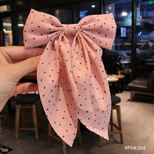 Load image into Gallery viewer, Polka Dot Floral Print Hair Clips Girls Daisy Bow Hairpin Pastoral Retro Style Barrettes Big Bowknot Hairpin Hair Accessories
