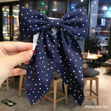 Load image into Gallery viewer, Polka Dot Floral Print Hair Clips Girls Daisy Bow Hairpin Pastoral Retro Style Barrettes Big Bowknot Hairpin Hair Accessories
