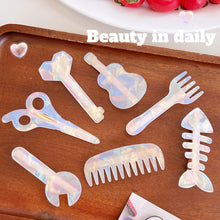 Load image into Gallery viewer, Guitar Scissors Shape Laser Color BB Clip Hairpin Fresh Bangs Clip Broken Hair Side Clip Barrette Hair Acccessories
