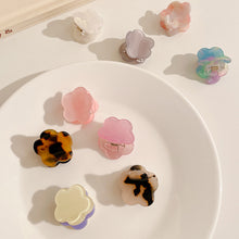 Load image into Gallery viewer, Acetate Flower Shape Small Catch Clip Color Hair Claw Bangs Clip Broken Hair Edge Clip Hairpin for Kids Hair Accessories
