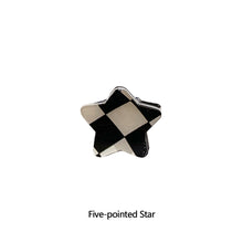 Load image into Gallery viewer, Chic Black And White Checkerboard Small Catch Clip Hair Clip Color Hair Claw Bangs Clip Broken Hair Edge Clip Hairpin
