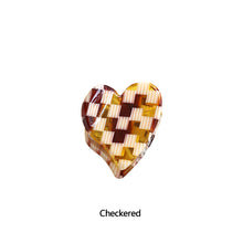 Load image into Gallery viewer, Retro Acetate Heart Shape Small Catch Clip Color Hair Claw Bangs Clip Broken Hair Edge Clip Hairpin
