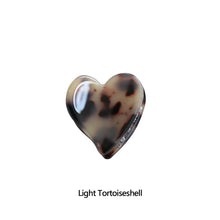 Load image into Gallery viewer, Retro Acetate Heart Shape Small Catch Clip Color Hair Claw Bangs Clip Broken Hair Edge Clip Hairpin
