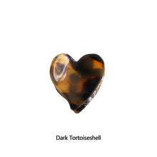Load image into Gallery viewer, Retro Acetate Heart Shape Small Catch Clip Color Hair Claw Bangs Clip Broken Hair Edge Clip Hairpin
