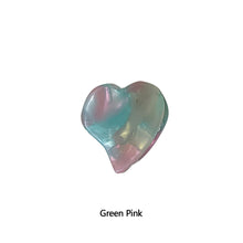 Load image into Gallery viewer, Retro Acetate Heart Shape Small Catch Clip Color Hair Claw Bangs Clip Broken Hair Edge Clip Hairpin
