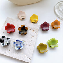 Load image into Gallery viewer, Chic Acetate Flower Shape Small Catch Clip Color Hair Claw Bangs Clip Broken Hair Edge Clip Hairpin
