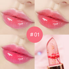 Load image into Gallery viewer, Lip Balm Color Changing Moisturizing Lipstick Flower Gold Foil Lip Gloss Natural Lasting Lip Stick Glaze Lip Primer Makeup Lip Care Oil
