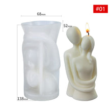 Load image into Gallery viewer, DIY Warm Hug Family Candle Silicone Mold 3D Romantic Couple Portrait Lovers Silicone Candle Mold Wedding Gifts Craft Home Decor Supplies

