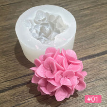 Load image into Gallery viewer, Hydrangea Rose Candle Silicone Mold DIY Flowers Candle Making Soap Resin Chocolate Mold Valentine's Birthday Gifts Craft Home Decor
