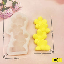 Load image into Gallery viewer, 3D Flower Silicone Candle Mold Aesthetic New Handmade DIY Pillar Scented Candles Making Kit Chocolate Cake Fondant Mould
