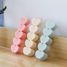 Load image into Gallery viewer, 3D Heart Silicone Candle Mold Aesthetic New Handmade DIY Pillar Scented Candles Making Kit Chocolate Cake Fondant Mould
