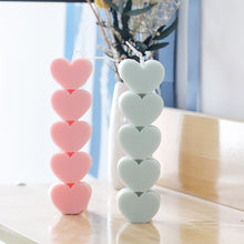 Load image into Gallery viewer, 3D Heart Silicone Candle Mold Aesthetic New Handmade DIY Pillar Scented Candles Making Kit Chocolate Cake Fondant Mould
