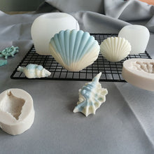 Load image into Gallery viewer, 3D Ocean Shell Candle Mould DIY Plaster Mold Marine Series Conch Scented Candle Making Kit Cake Decoration Handmade Gifts

