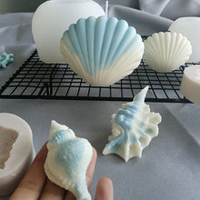 Load image into Gallery viewer, 3D Ocean Shell Candle Mould DIY Plaster Mold Marine Series Conch Scented Candle Making Kit Cake Decoration Handmade Gifts

