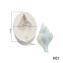 Load image into Gallery viewer, 3D Ocean Shell Candle Mould DIY Plaster Mold Marine Series Conch Scented Candle Making Kit Cake Decoration Handmade Gifts
