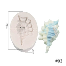 Load image into Gallery viewer, 3D Ocean Shell Candle Mould DIY Plaster Mold Marine Series Conch Scented Candle Making Kit Cake Decoration Handmade Gifts
