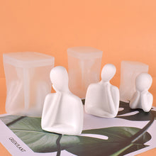 Load image into Gallery viewer, DIY Family Abstract Body Candle Silicone Mold 3D Thinker Portrait Aroma Silicone Candle Mold Wedding Gifts Craft Home Decor Supplies
