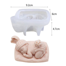 Load image into Gallery viewer, Cute Baby Silicone Mold 3D Sleeping Baby Silicone Soap Mold DIY Resin Plaster Craft Chocolate Baking Tool
