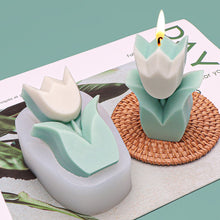 Load image into Gallery viewer, Tulip Flower Candle Silicone Mold DIY Flowers Candle Making Soap Resin Chocolate Mold Birthday Gifts Craft Home Decor
