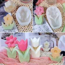 Load image into Gallery viewer, Tulip Flower Candle Silicone Mold DIY Flowers Candle Making Soap Resin Chocolate Mold Birthday Gifts Craft Home Decor

