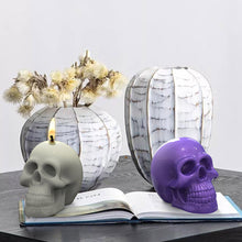 Load image into Gallery viewer, Large Skull Shape Silicone Candle Mold for Handmade Home Desktop Decoration Gypsum Epoxy Resin Aromatherapy Candle Mould
