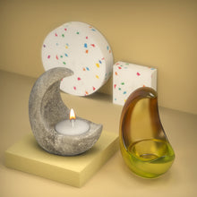 Load image into Gallery viewer, 3D Moon Shape Silicone Mold for Handmade Desktop Decoration Gypsum Epoxy Resin Candlestick Silicone Mould
