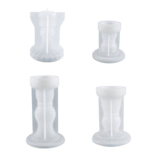 Load image into Gallery viewer, Roman Solid Column Candle Holder Silicone Molds 3D Stripe Pillars Decoration Molds For Resin Wedding Home Table Decor
