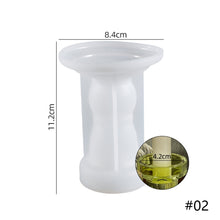 Load image into Gallery viewer, Roman Solid Column Candle Holder Silicone Molds 3D Stripe Pillars Decoration Molds For Resin Wedding Home Table Decor
