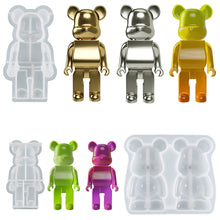 Load image into Gallery viewer, DIY Cartoon Violent Bear Figure Plaster Candle Mould Beabrick Bear Candle Silicone Mold Crystal Epoxy Resin Mold Gifts Craft Home Decor Supplies

