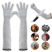 Load image into Gallery viewer, Anti-Puncture Cut Arm Sleeve Resistant Breathable Skin-friendly Food Grade Material Cut-Resistant Arm Sleeve Cover for Worker
