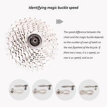 Load image into Gallery viewer, 2Pcs 6/7/8/9/10/12 Speed Bicycle Chain Connector Lock Quick Link Road Bike Magic Buckle Master Bicycle Joint Cycling Parts Gold
