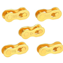 Load image into Gallery viewer, 2Pcs 6/7/8/9/10/12 Speed Bicycle Chain Connector Lock Quick Link Road Bike Magic Buckle Master Bicycle Joint Cycling Parts Gold
