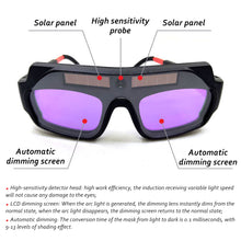 Load image into Gallery viewer, Automatic Darkening Dimming Welding Glasses Machine Mask Helmet Eyes Welder Goggles For Welding Machine Equipment Tools
