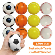 Load image into Gallery viewer, 3Pcs Squeeze Ball Children Toy Football Basketball Baseball Tennis Slow Rising Soft Squishy Stress Relief Antistress Novelty Gag Toy
