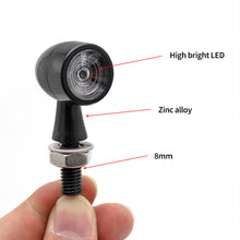 Load image into Gallery viewer, 2Pcs 12V Mini Motorcycle LED Turn Signal Light Bullet Moto flashing Light Clignotant Moto Led Fit for Kawasaki Suzuki Yamaha
