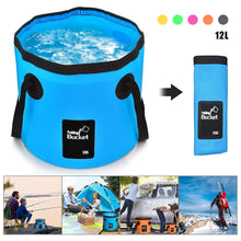 Load image into Gallery viewer, 12L/20L Portable bucket Outdoor Water Bags Folding Bucket Travel Water Storage Bag Washbasin Fishing Bait Bucket Tackle Tools
