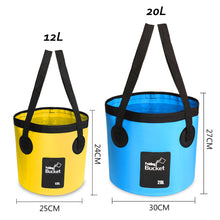 Load image into Gallery viewer, 12L/20L Portable bucket Outdoor Water Bags Folding Bucket Travel Water Storage Bag Washbasin Fishing Bait Bucket Tackle Tools
