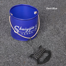 Load image into Gallery viewer, Folding Fishing Bucket Live Fish Box Car Wash Bathroom Kitchen Bucket Fishing Bait Buckets Tackle Tools for Fishing Tackle
