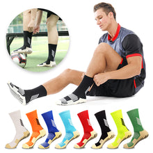 Load image into Gallery viewer, Men Sports Anti Slip Soccer Socks Mid-tube Thicken Dispensing Soccer Socks Silicone Bottom Cycling Socks Sport Stockings
