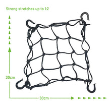 Load image into Gallery viewer, 30*30cm Universal Motorcycle 6 Hooks Helmet Elastic Net Bag Motorbike Luggage Net Mesh Web Bungee Helmet Bike Tank Car styling
