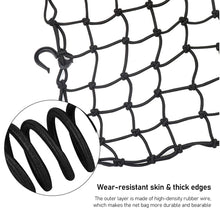 Load image into Gallery viewer, 40*40cm Universal Motorcycle 6 Hooks Helmet Elastic Net Bag Motorbike Luggage Net Mesh Web Bungee Helmet Bike Tank Car styling
