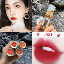 Load image into Gallery viewer, Sweet Milk Bear Velvet Matte Embroidery Lipstick Smooth Long Lasting Women Girls Waterproof Moisturizing Lip Makeup Cosmetics

