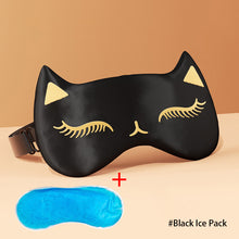 Load image into Gallery viewer, Double-sided Fox Imitation Silk Sleep Mask The Night Women Men Adult Relax Nap Eye Cover Lunch Break Travel Health Blindfolds
