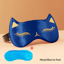 Load image into Gallery viewer, Double-sided Fox Imitation Silk Sleep Mask The Night Women Men Adult Relax Nap Eye Cover Lunch Break Travel Health Blindfolds
