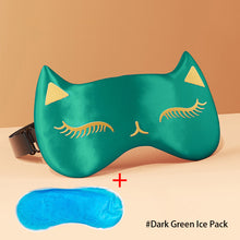 Load image into Gallery viewer, Double-sided Fox Imitation Silk Sleep Mask The Night Women Men Adult Relax Nap Eye Cover Lunch Break Travel Health Blindfolds

