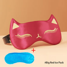 Load image into Gallery viewer, Double-sided Fox Imitation Silk Sleep Mask The Night Women Men Adult Relax Nap Eye Cover Lunch Break Travel Health Blindfolds
